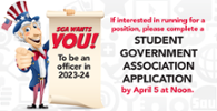 Student Government Association Nominations due April 5